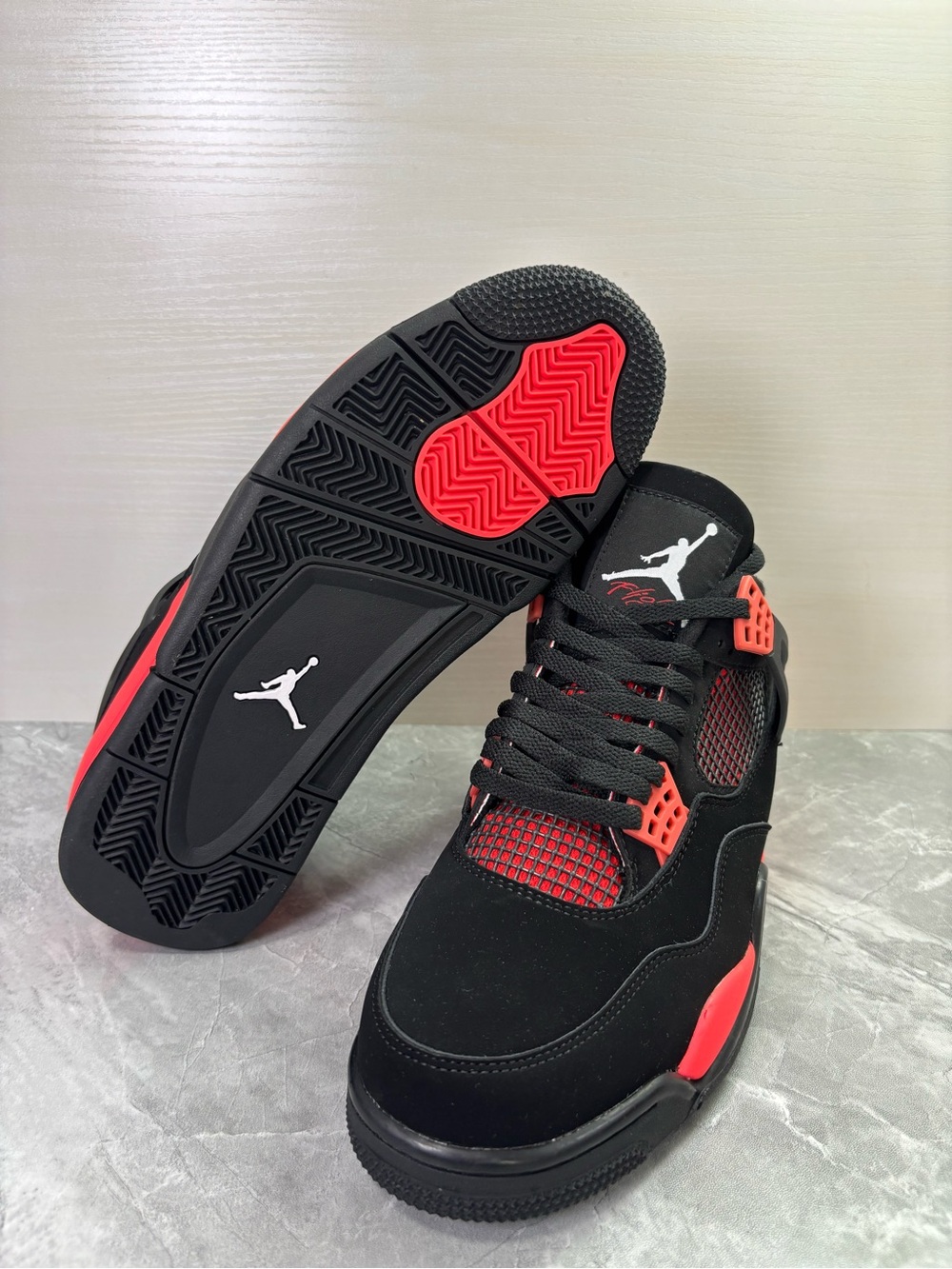 Air Jordan 4 Retro “Red Thunder” Men’s Lace-Up Basketball Sneakers - Picture 6 of 6
